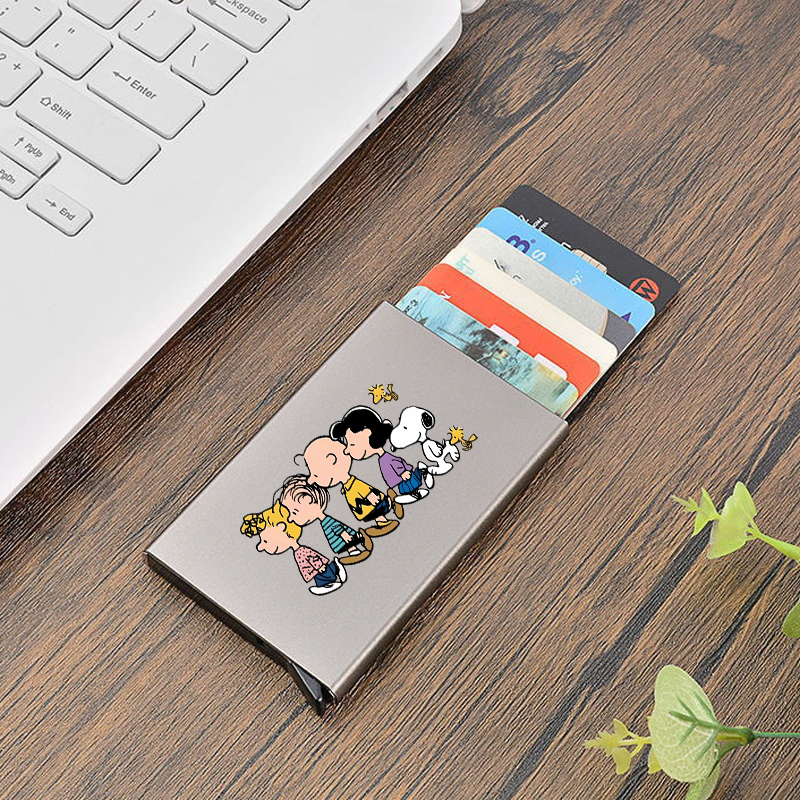 Card Case Minimalist - Snoopy Rfid Smart Wallet Card Holder
