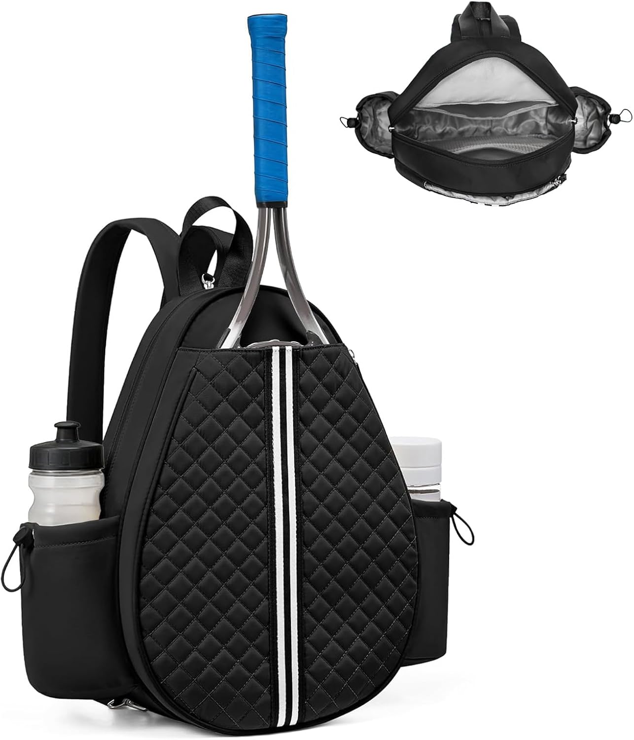 Men'S Accessories Backpack - Garvee for Tennis Pickleball Badminton Quilted
