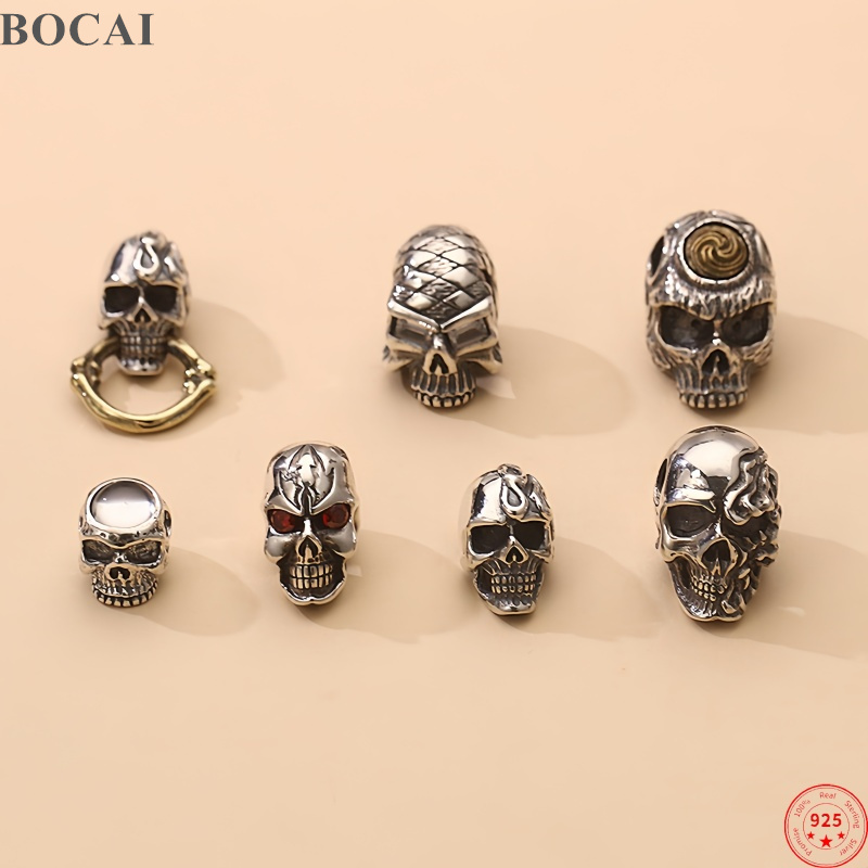 Men Accessories In Silver - BOCAI NEW S925 Silver Charm Penant