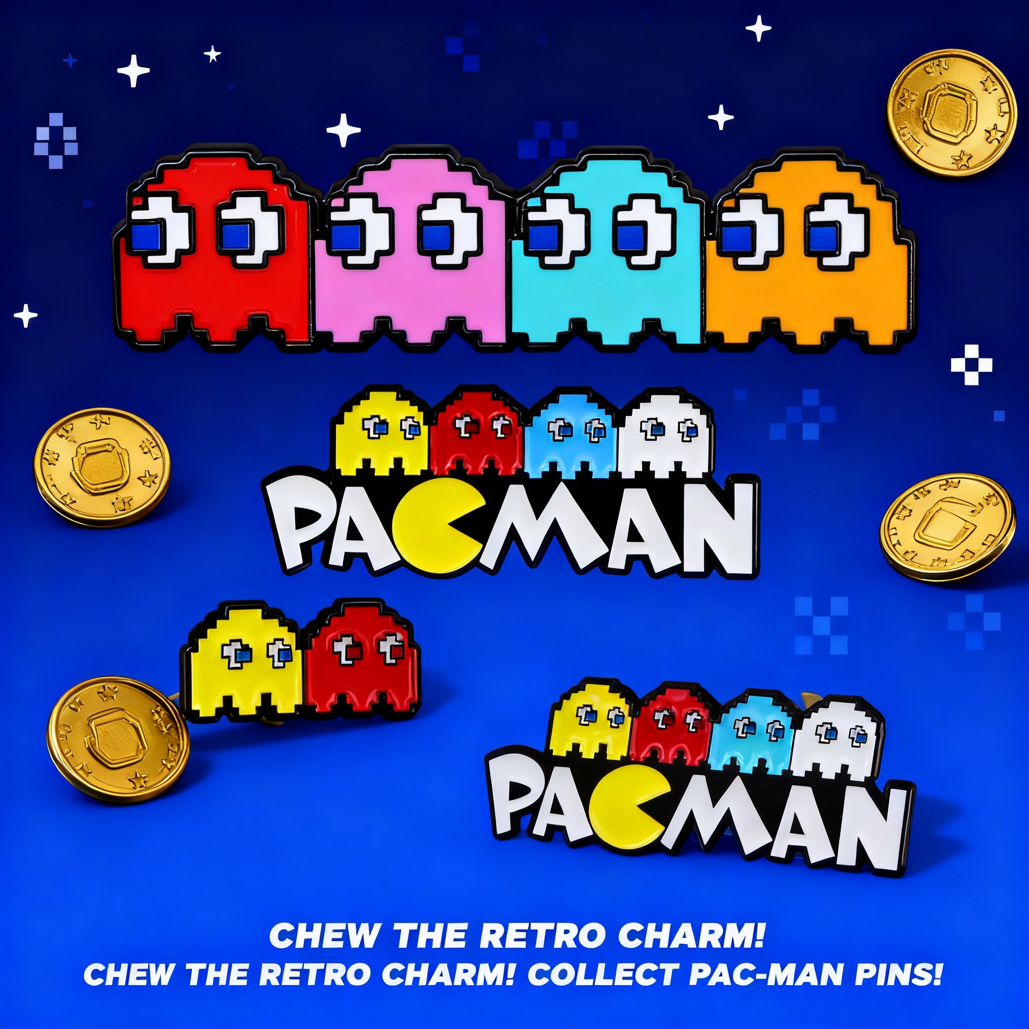 Men'S Accessories Backpack - Pac-Man Game Brooch Pin Badge Cross