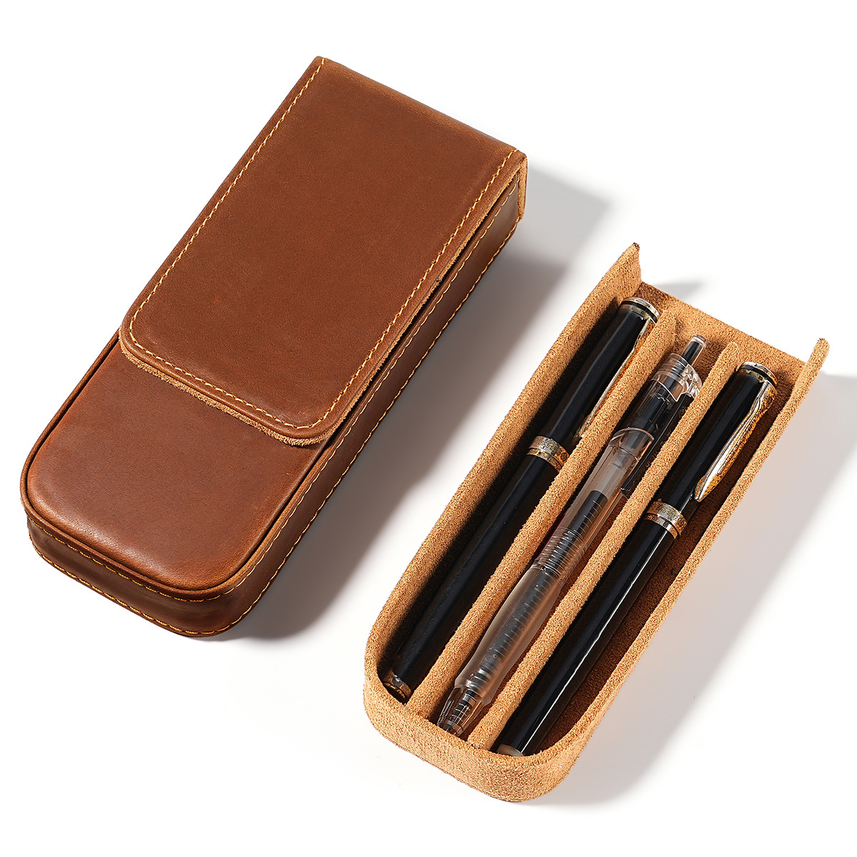 3 Slot Geniue Cowhide Pen Penc – обзор и цена Men Accessories Drawer