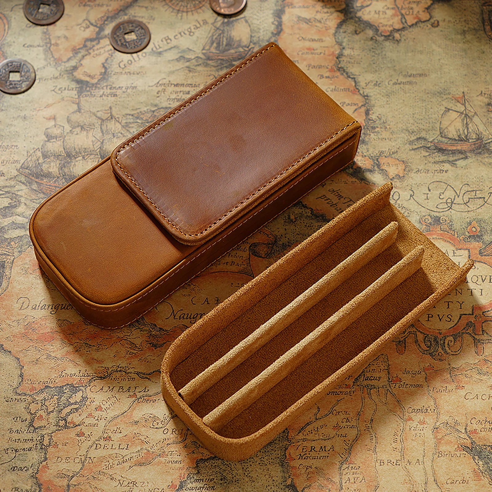 3 Slot Geniue Cowhide Pen Penc – обзор и цена Men Accessories Drawer