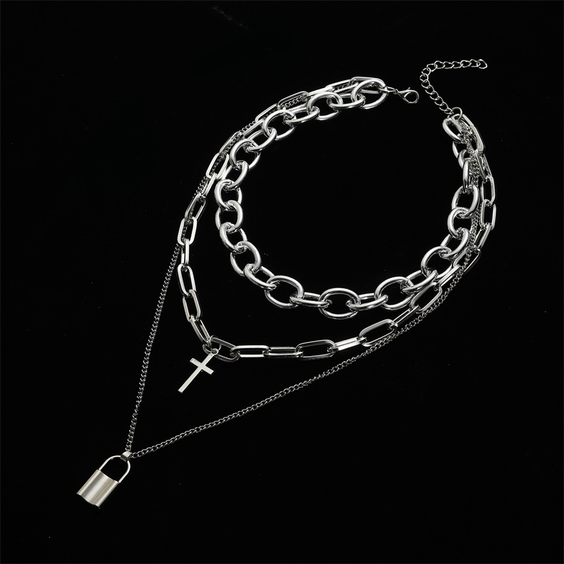 FNQUFUJ Layered grunge aesthet – обзор и цена Men Accessories Neck Chain