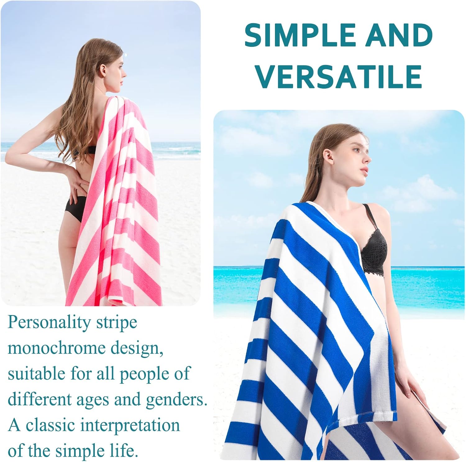 4 Packs Oversized Stripe Beach – обзор и цена Men'S Accessories Essentials
