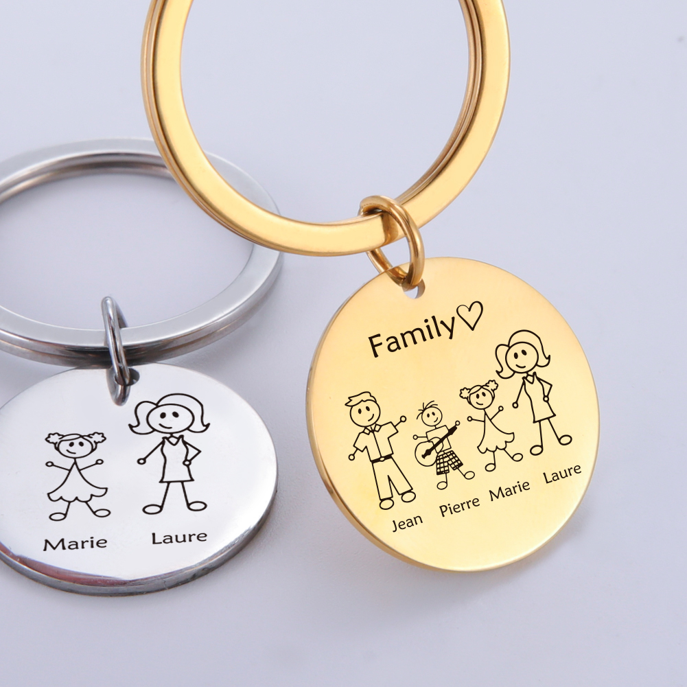 Family Personalized Keychain C – обзор и цена Men Accessories In Silver