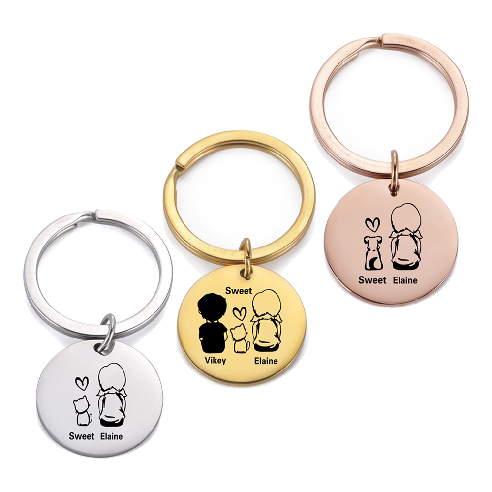 Family Personalized Keychain C – обзор и цена Men Accessories In Silver