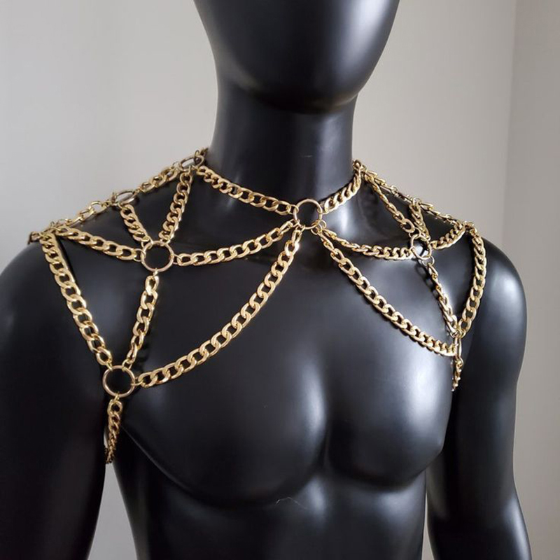 Punk Men Shoulder Body Chain B – обзор и цена Men Accessories In Silver