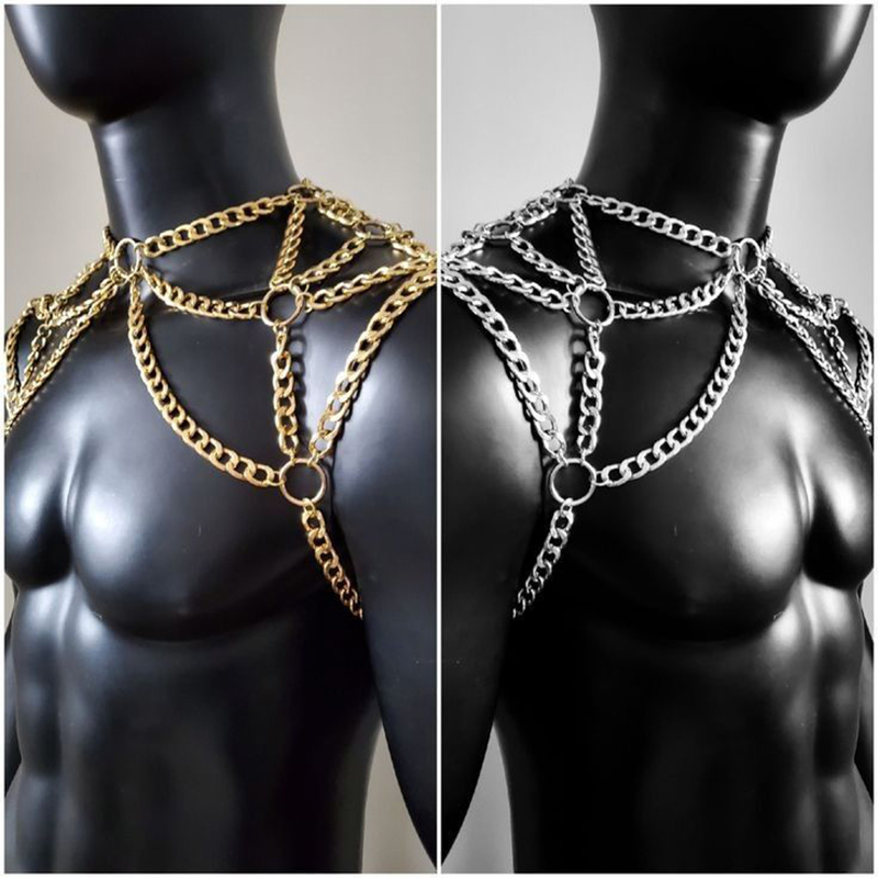 Punk Men Shoulder Body Chain B – обзор и цена Men Accessories In Silver