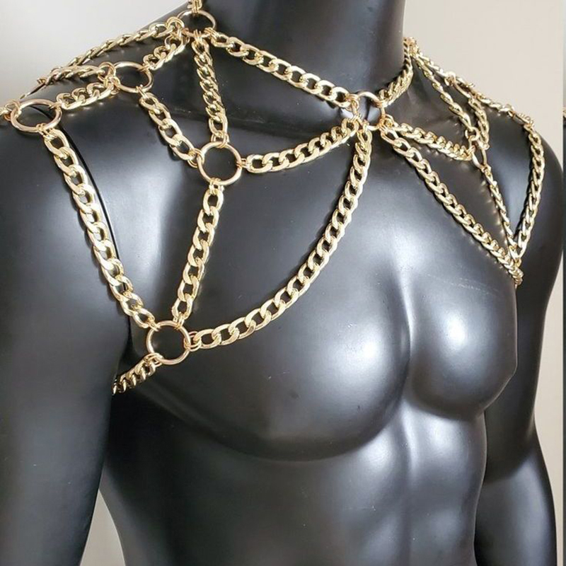 Punk Men Shoulder Body Chain B – обзор и цена Men Accessories In Silver