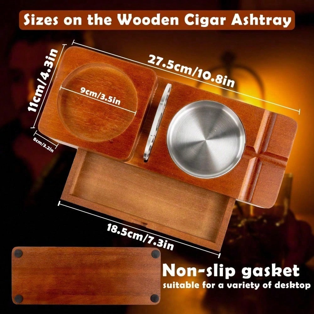 Cigar Ashtray Coaster Whiskey  – обзор и цена Men Accessories Drawer