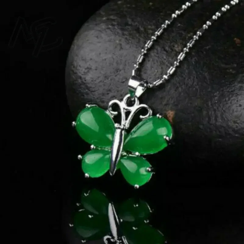 S925 Silver Green Jade Butterf – обзор и цена Men Accessories In Silver