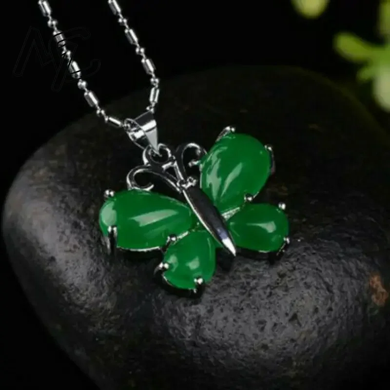 S925 Silver Green Jade Butterf – обзор и цена Men Accessories In Silver