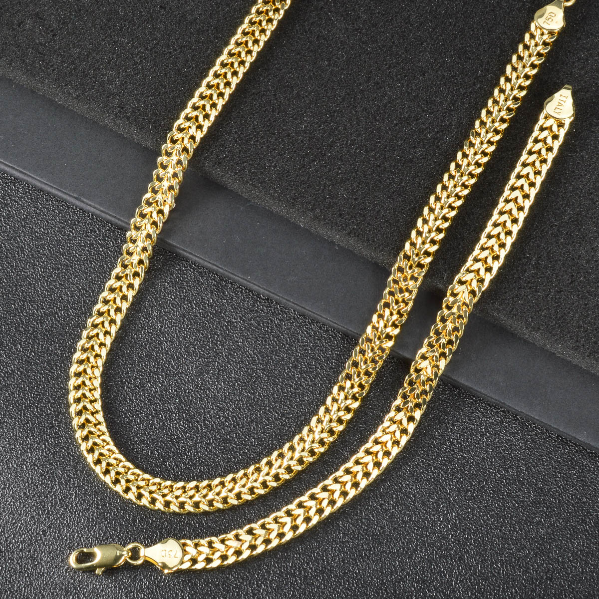 Curb Chain Jewelry Set 14K Gol – обзор и цена Men Accessories Combo Gift