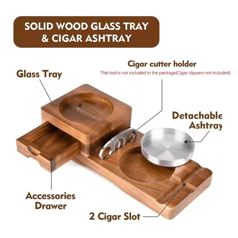 Wooden Cigar Ashtray with Draw – обзор и цена Men Accessories Drawer