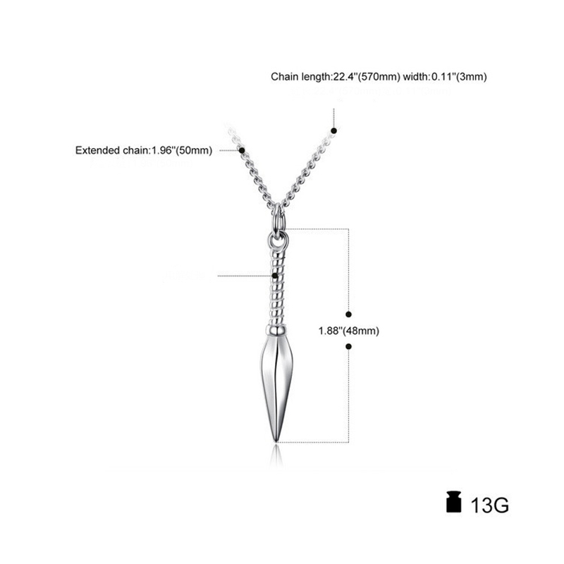 Spear Pendant Necklace For Men – обзор и цена Men Accessories Neck Chain