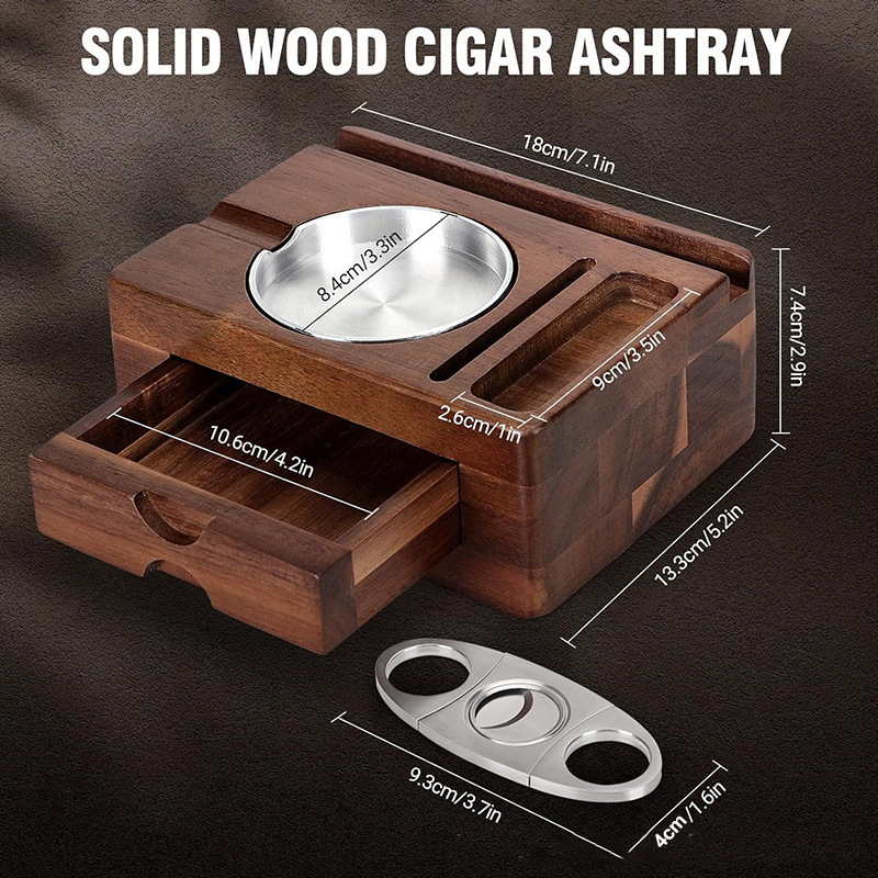 Wooden Cigar Ashtray Set Ashtr – обзор и цена Men Accessories Drawer