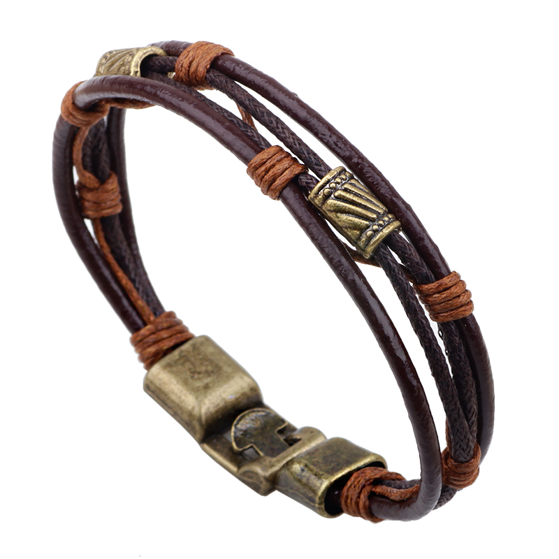 22cm Three Layers Leather Brac – обзор и цена Men'S Accessories Hand Bands